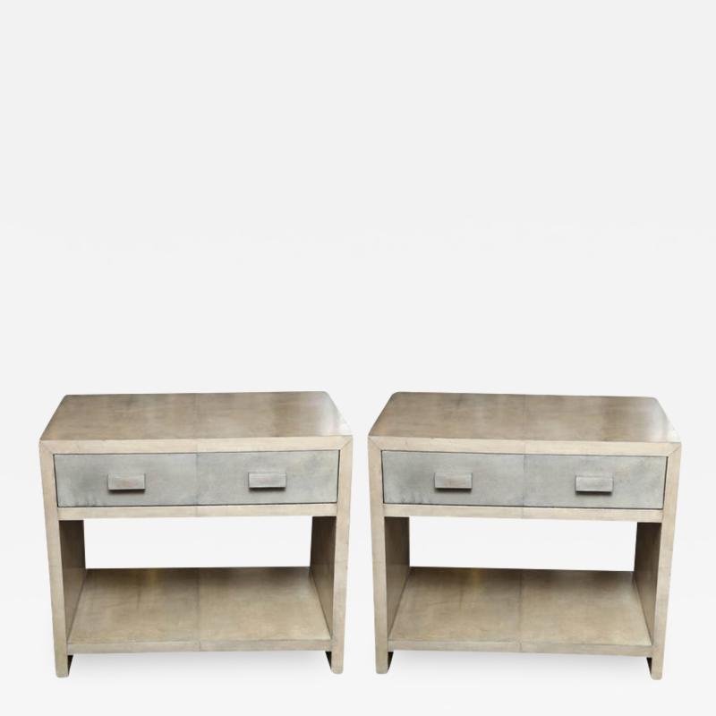  Venfield Pair of Two Tone Parchment Nightstands