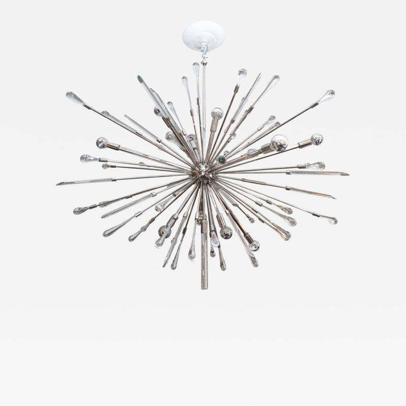  Venfield Polished Nickel Teardrop Chandelier