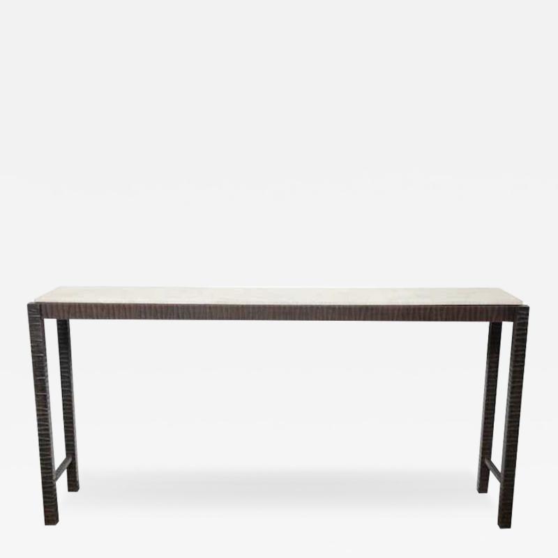  Venfield Shagreen Embossed Edelman Leather Console