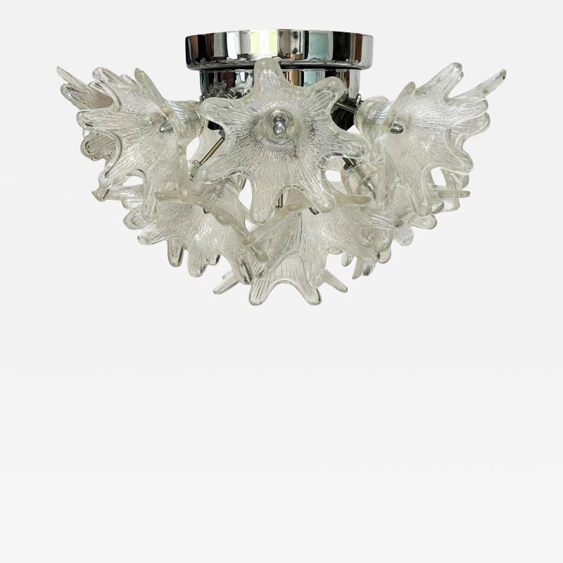  Venina Mid Century Italian Modern Murano Glass Flower Sputnik Light by Venini for VeArt