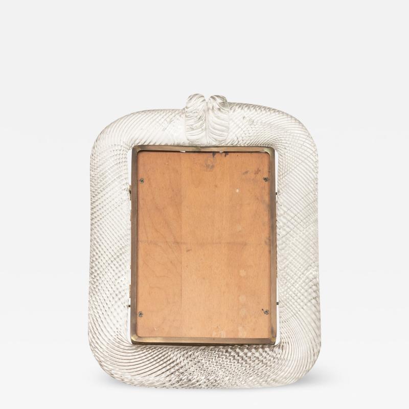 Venini 20th Century Italian Hand Blown Glass Photograph Frame Attributable To Venini