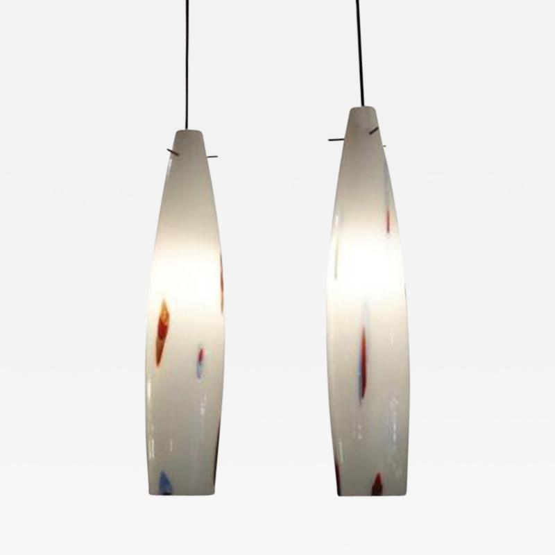  Venini A Pair of Hanging Pendant Lamps by Venini