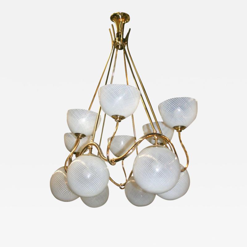  Venini Art Deco Venini Chandelier made in Italy