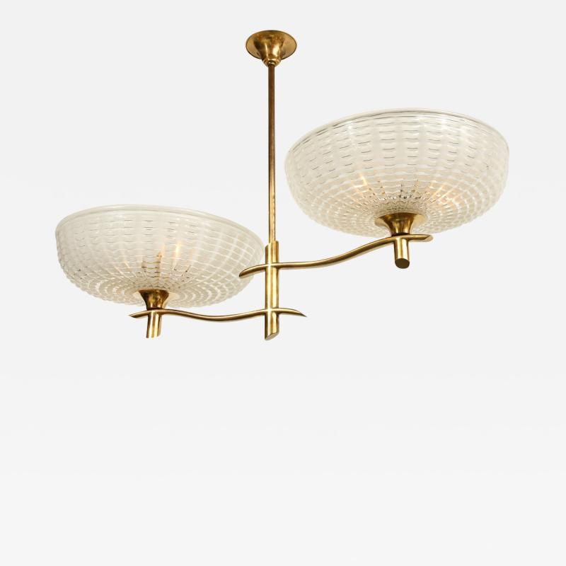  Venini Double Bowl Light Fixture by Venini