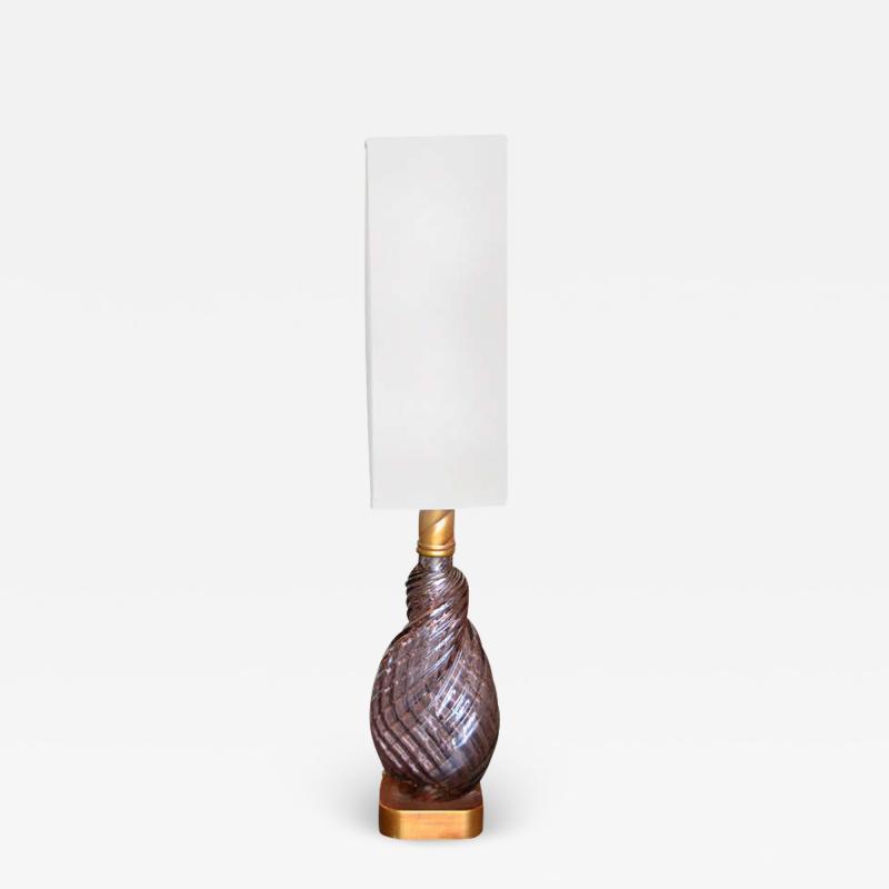  Venini Lavender Twist Table Lamp