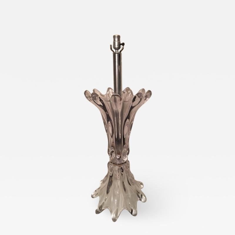 Venini MONUMENTALMODERN CLEAR MURANO GLASS LAMP BY VENINI