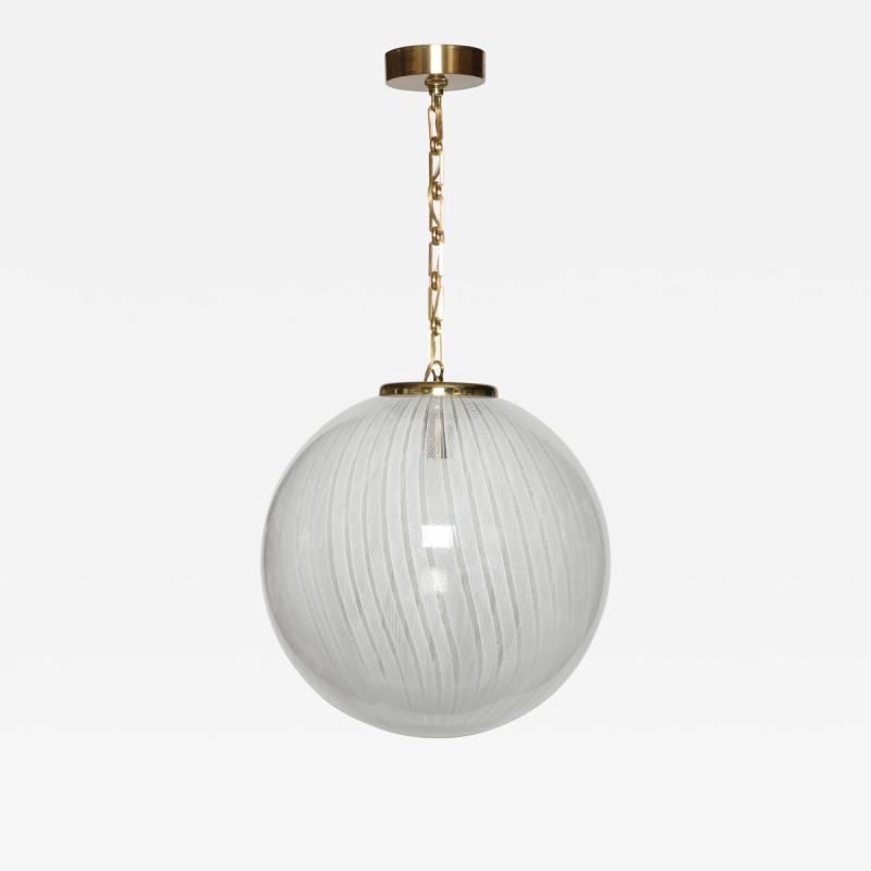  Venini Murano glass ceiling pendant in Zanfirico glass Italy 1960s