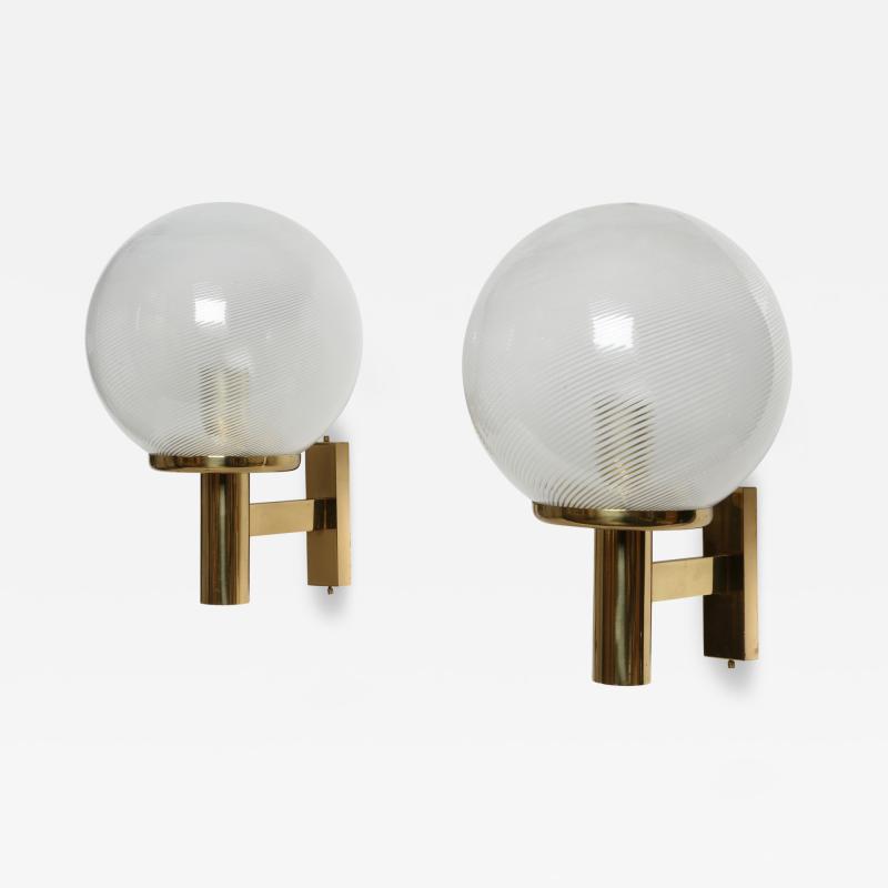  Venini Murano glass sconces by Venini set of 2 attributed