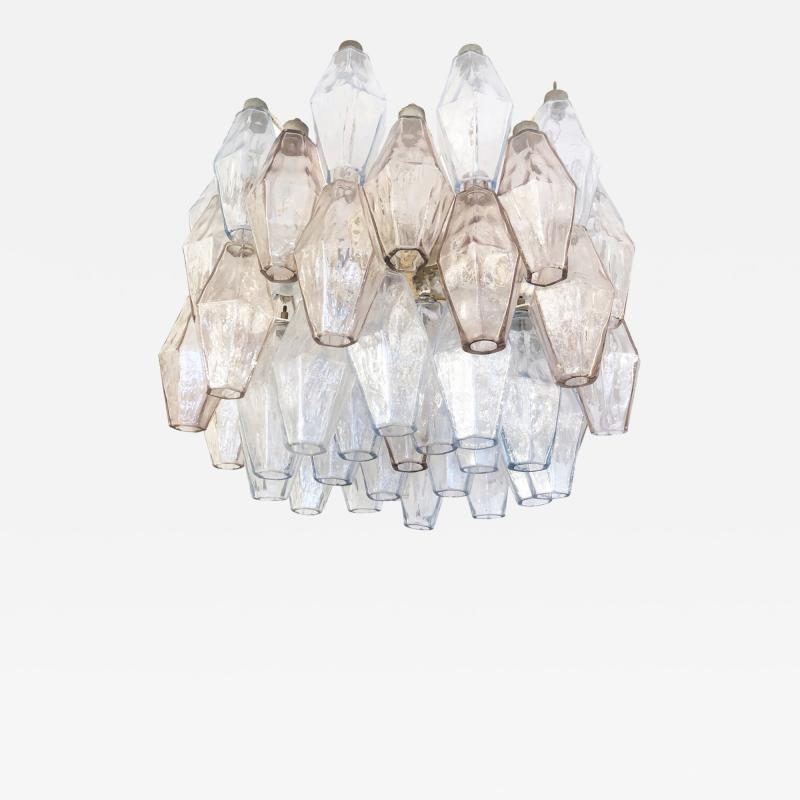  Venini Small Venini Poliedri Murano Glass Chandelier