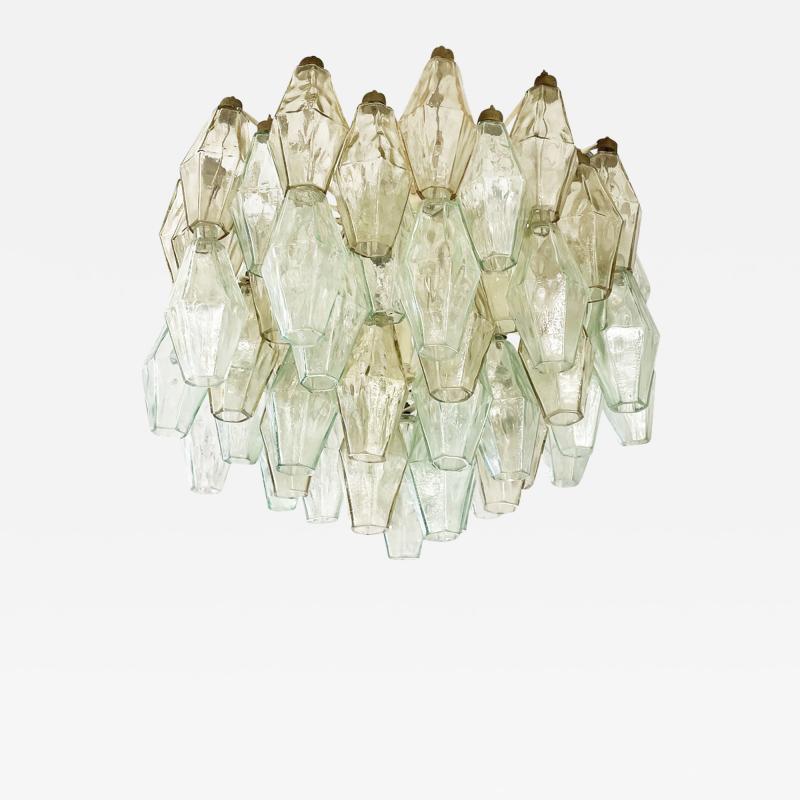 Venini Small Venini Poliedri Murano Glass Chandelier