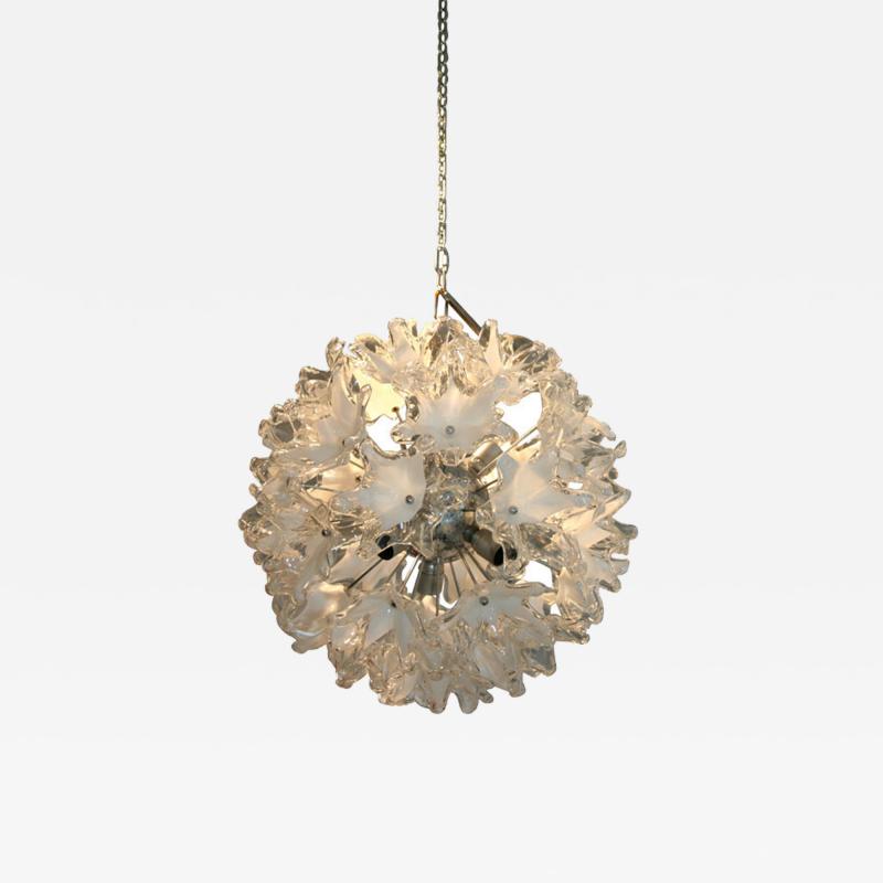  Venini Venini Glass Two Tone Flower Glass Sputnik