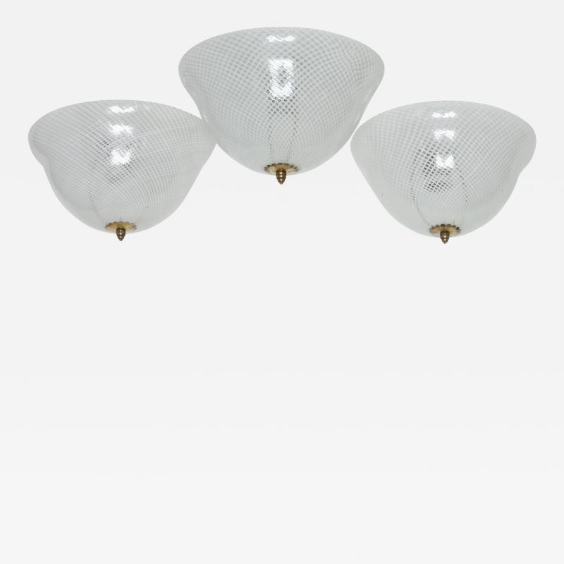  Venini Venini Murano glass flush mount ceiling light Italy 1960s