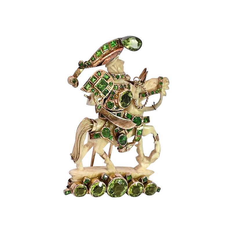  Verdura Fulco Di Verdura Bone sculpture Man Riding Horse attributed 