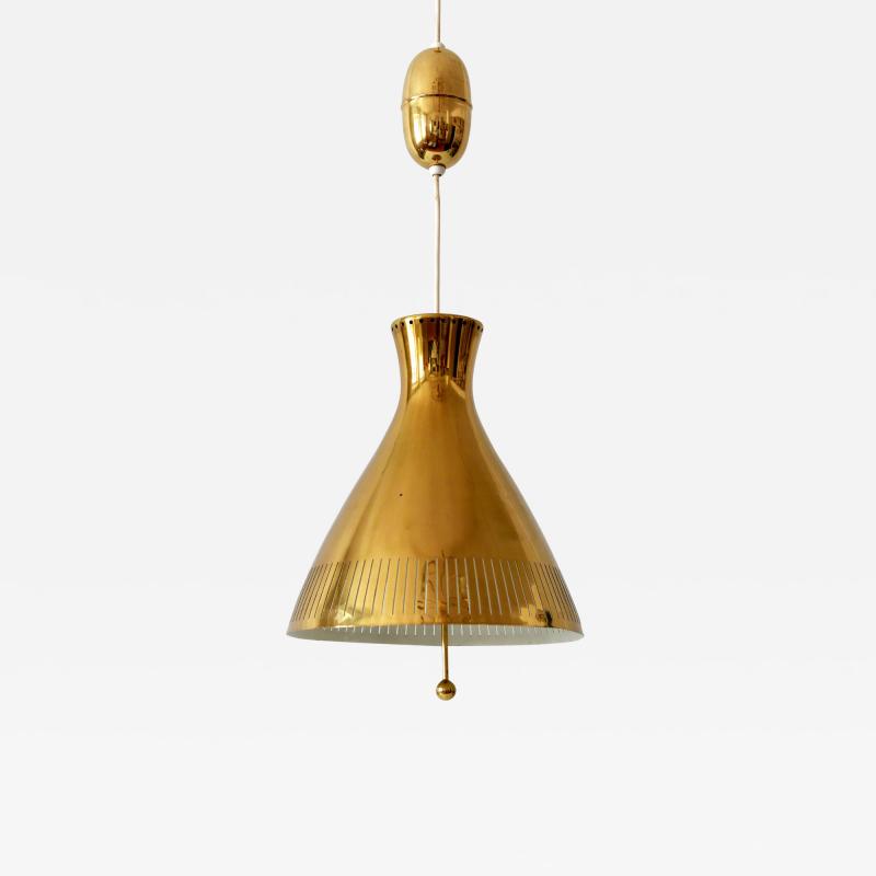  Vereinigte Werkst tten M nchen Mid Century Modern Counterweight Brass Pendant Lamp by Vereinigte Werkst tten