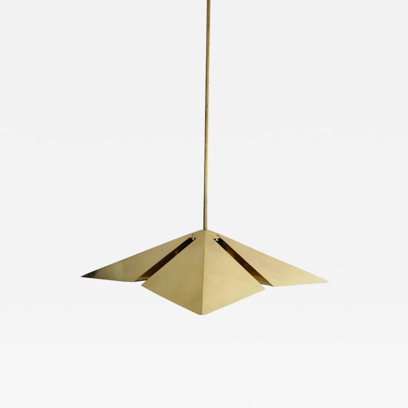  Vereinigte Werkst tten M nchen Rare Brass Pendant Lamp by Vereinigte Werkst tten M nchen Germany 1970s