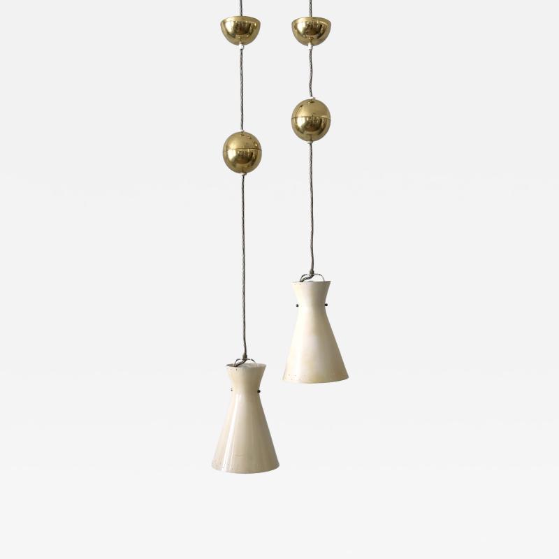  Vereinigte Werkst tten M nchen Rare Mid Century Pulley Diabolo Pendant Lamps by Vereinigte Werkst tten 1950s