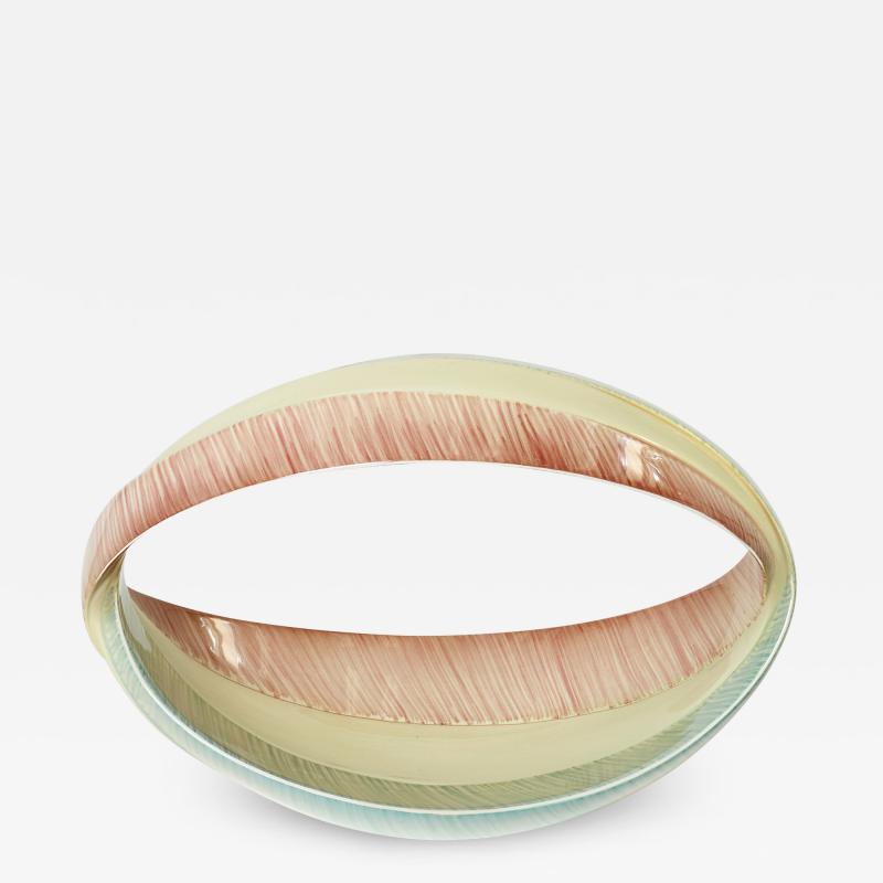  Vibi Italian glazed ceramic bowl centerpiece by ViBi Torino 1960