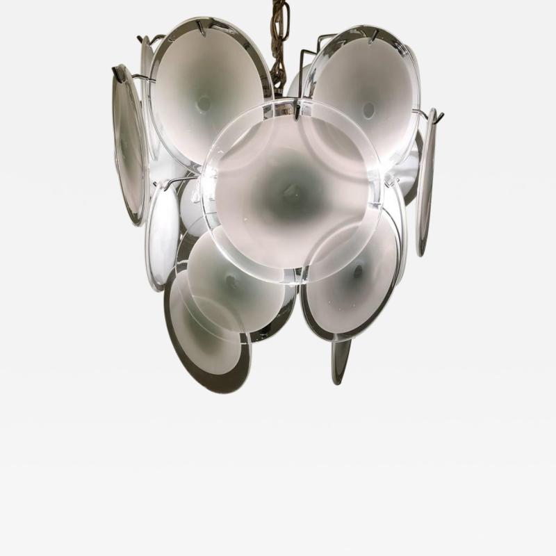  Vistosi Adorable Vistosi Disc Murano Chandelier 1970s