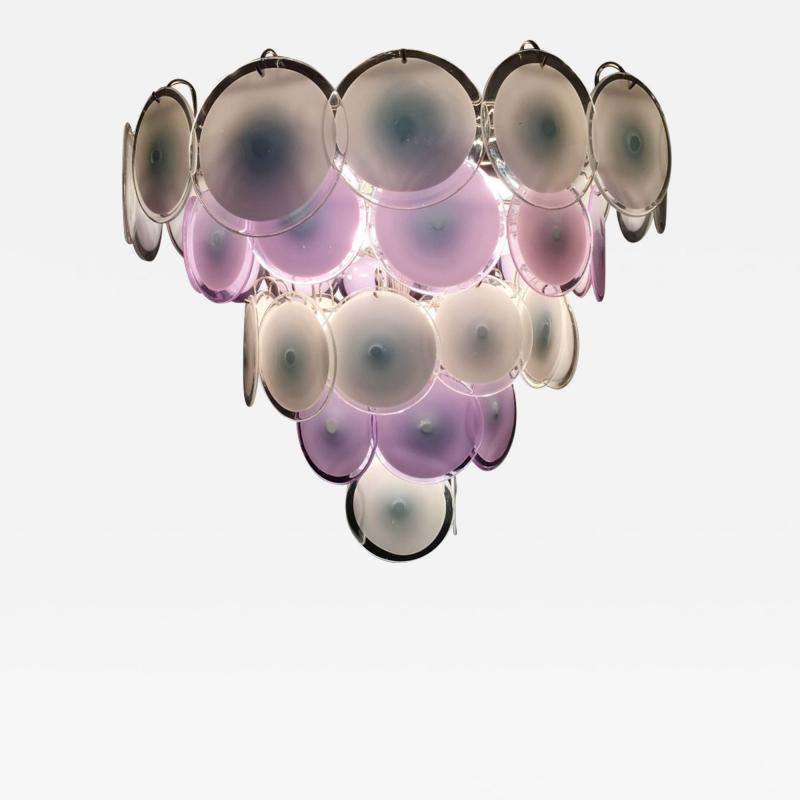  Vistosi Charming Murano Disc Chandelier by Vistosi 1970s