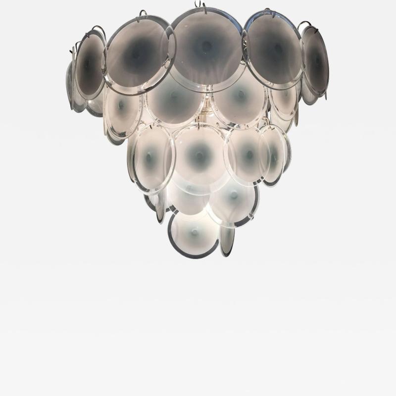  Vistosi Charming Murano Disc Chandelier by Vistosi 1970s