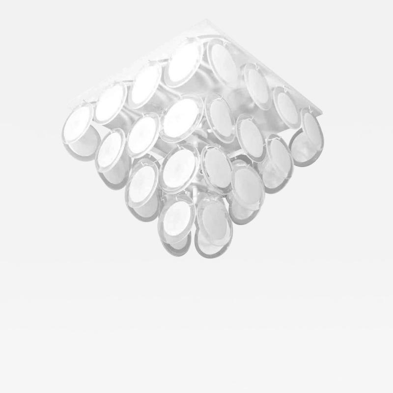  Vistosi Custom White Disc Fixture In the Manor of Vistosi