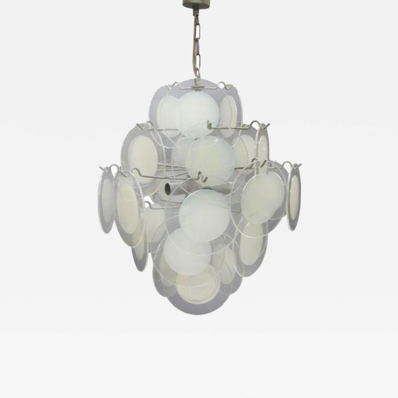  Vistosi Italian Mid Century Modern Acrylic Disc Chandelier or Pendant by Vistosi