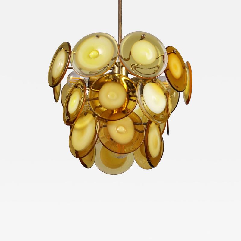  Vistosi Mid Century Murano Glass Chandelier Circa 1970