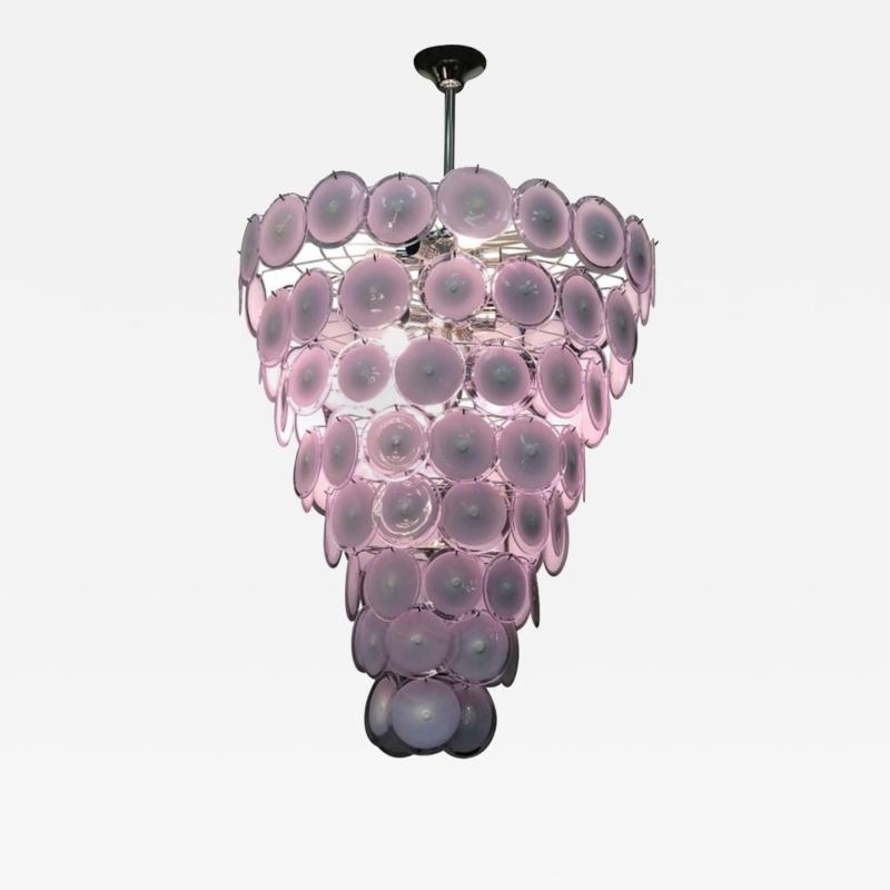  Vistosi Monumental Murano Disc Chandelier by Vistosi