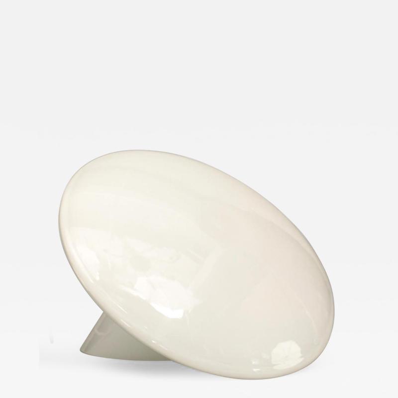  Vistosi Post War Design Venetian Murano Candia White Opaline Glass Table Lamp