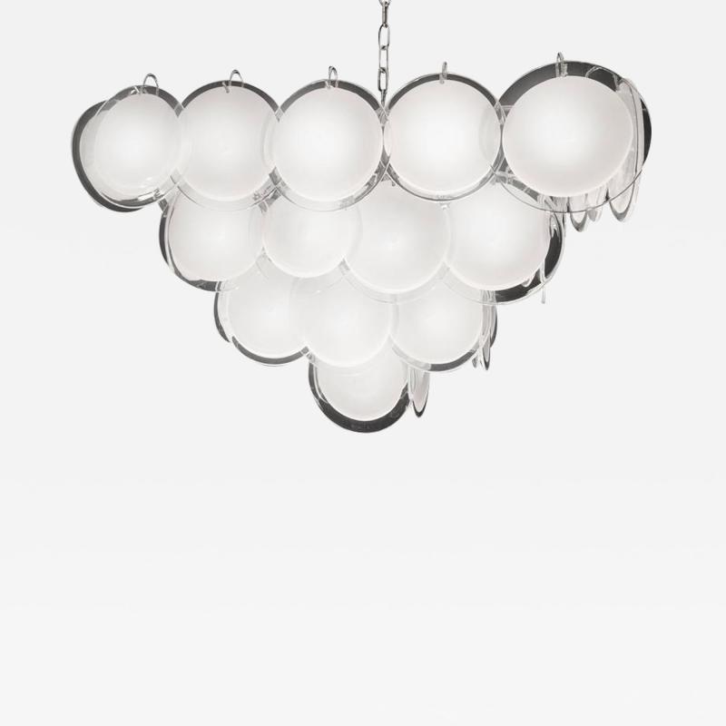  Vistosi Vistosi Disc Murano Chandelier 1970s