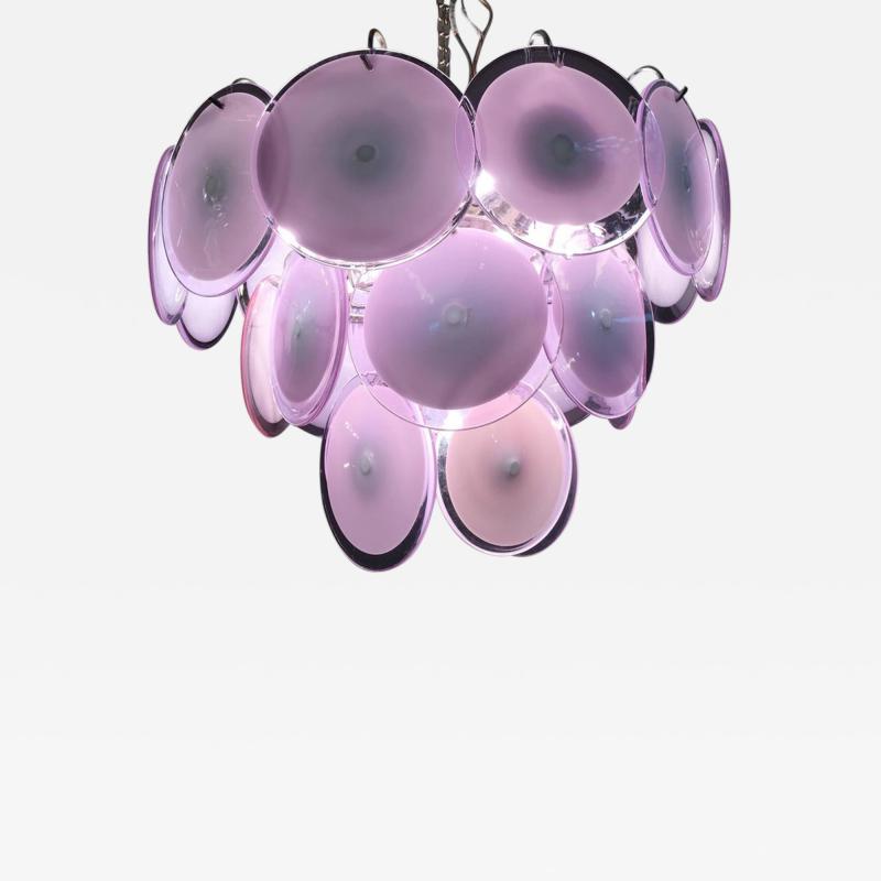  Vistosi Vistosi Disc Murano Chandelier 1970s