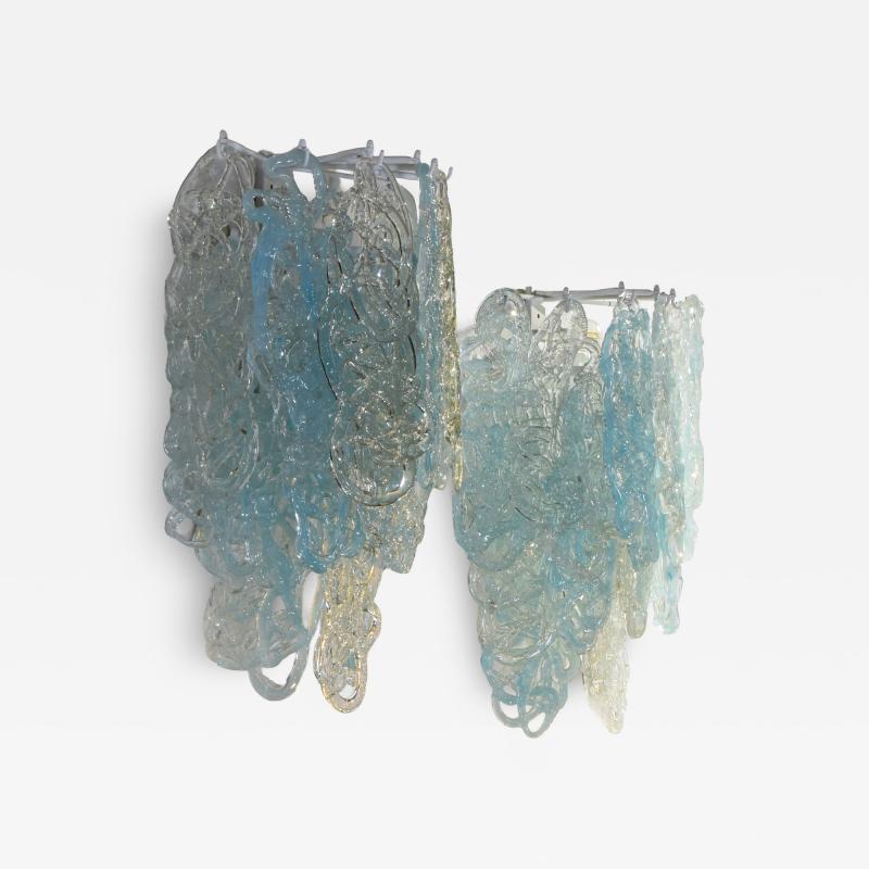  Vistosi Vistosi pair wall lamps sculpture 1960s 