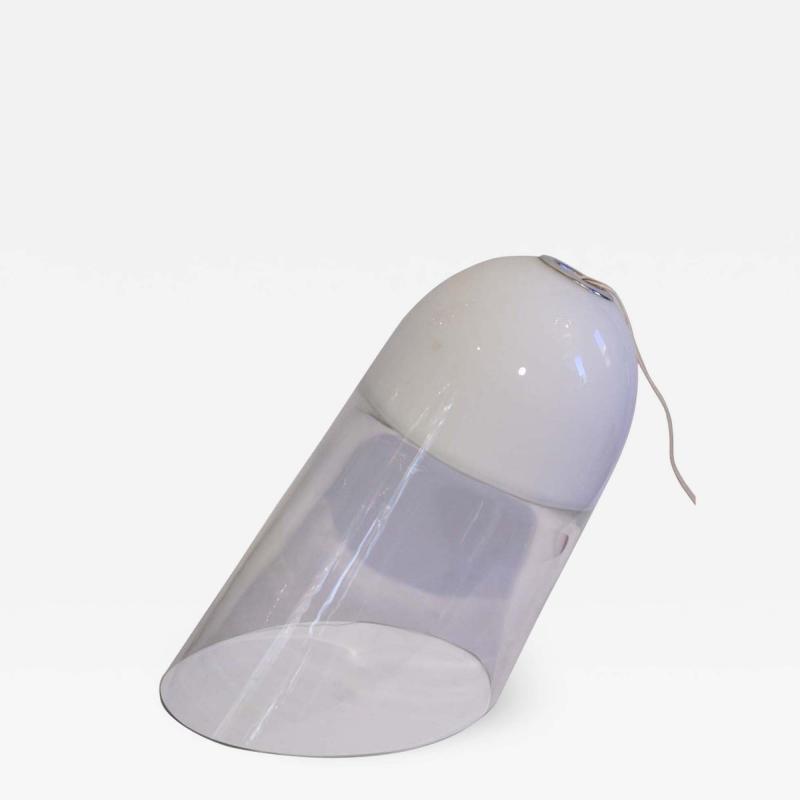  Vistosi WHITE AND CLEAR GLASS VISTOSI TABLE LAMP