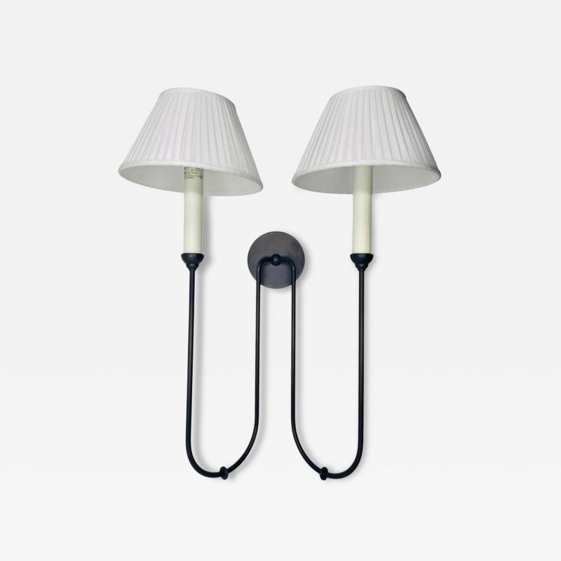  Visual Comfort Company Amber Lewis Ingela Double Sconce by Visual Comfort with Shades