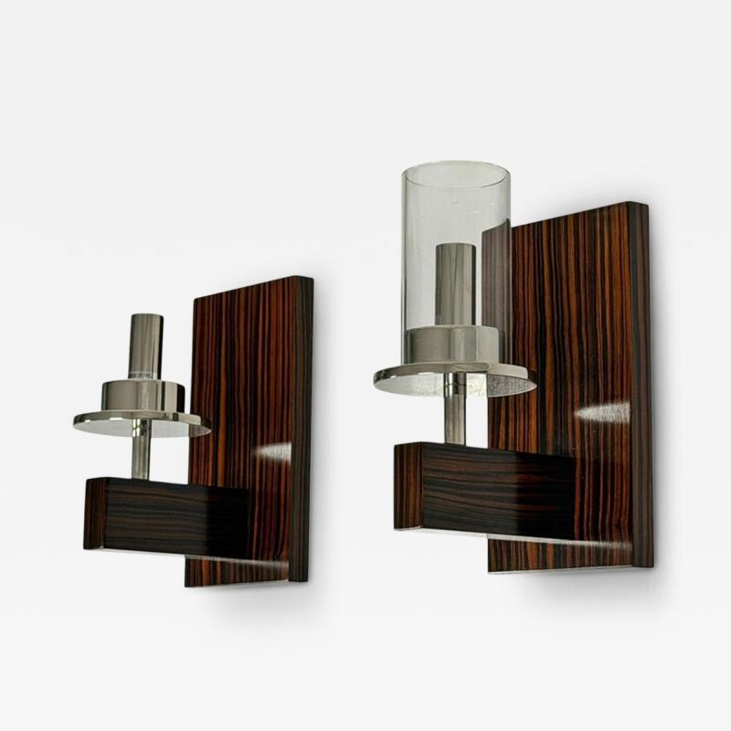  Visual Comfort Company Marian Jamieson Beam Macassar Ebony Polished Nickel Modern Wall Sconces