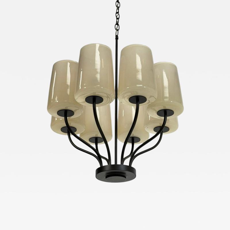  Visual Comfort Company Marian Jamieson Lolo Art Glass Bronze Chandelier American Made Lighting
