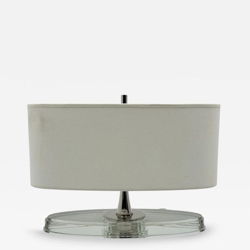  Visual Comfort Company Thomas O Brien Casper Crystal Glass Nickel Desk Lamp for Visual Comfort