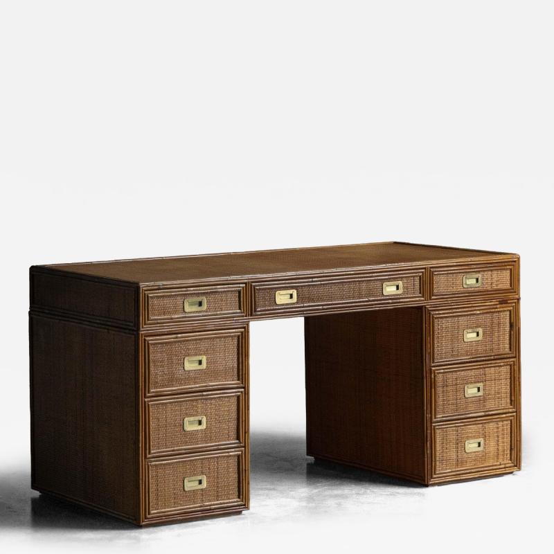  Vivai del Sud Bamboo Desk by Vivai Del Sud Italy 1970s