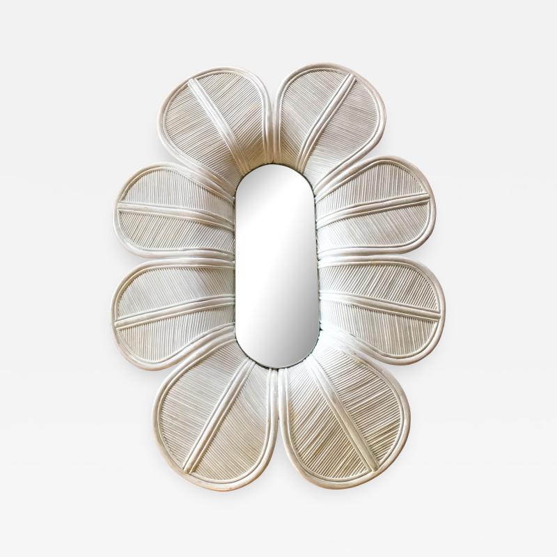  Vivai del Sud Glamorous Giant Flower Wall Mirror Italy 1960s