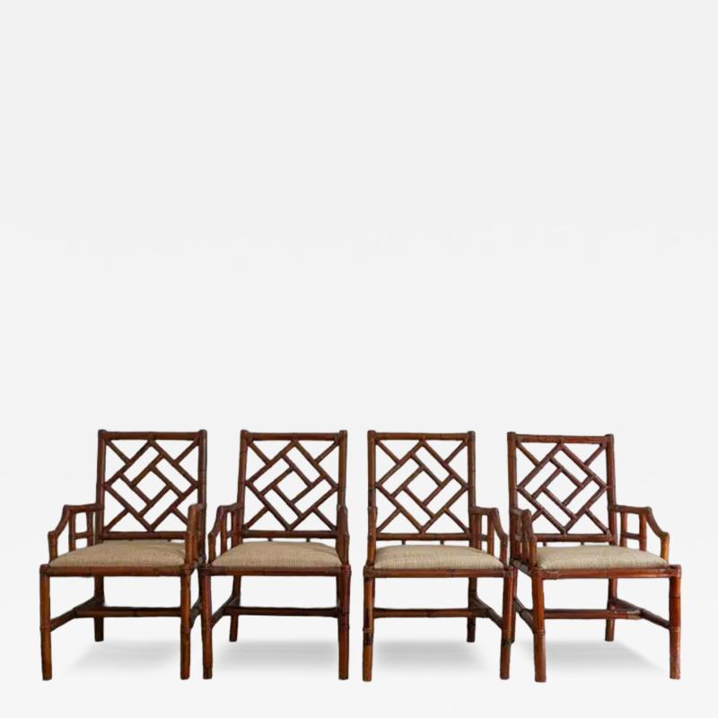  Vivai del Sud Set of 4 Bamboo Chairs Pagoda Series By Vivai del Sud Designer Colin Morrow