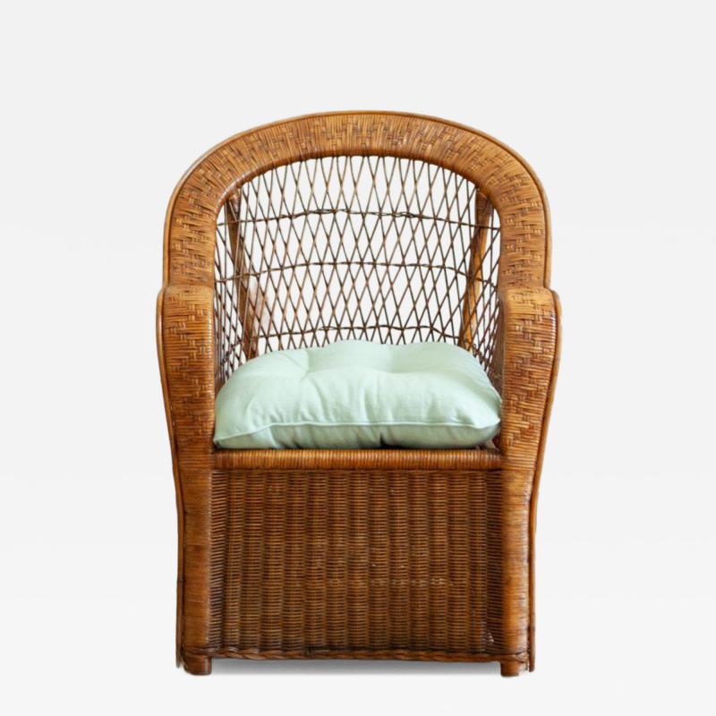  Vivai del Sud Set of Four Bamboo Armchairs 1970s