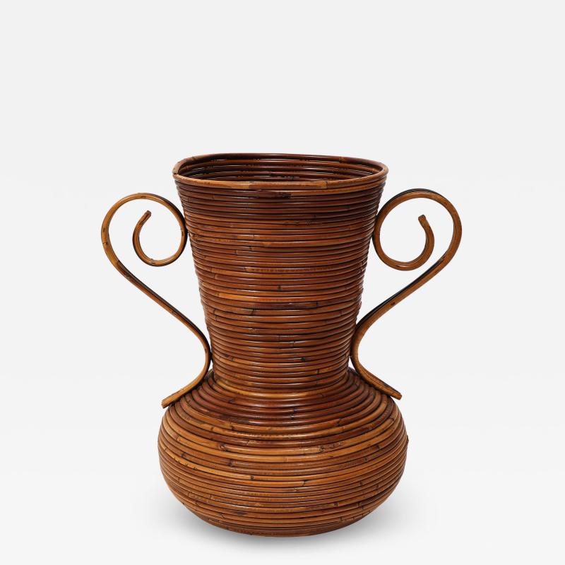  Vivai del Sud Tw0 Handled Bamboo Vase by Vivai del Sud