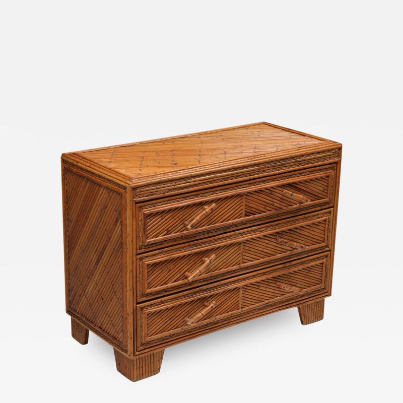  Vivai del Sud Vivai Del Sud Commode in Rattan Bamboo 1970s