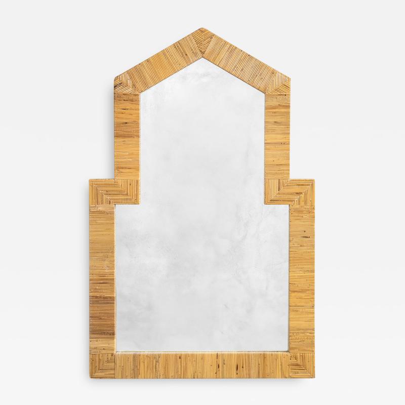  Vivai del Sud Vivai Del Sud Wall Mirror with frame entirely in bamboo