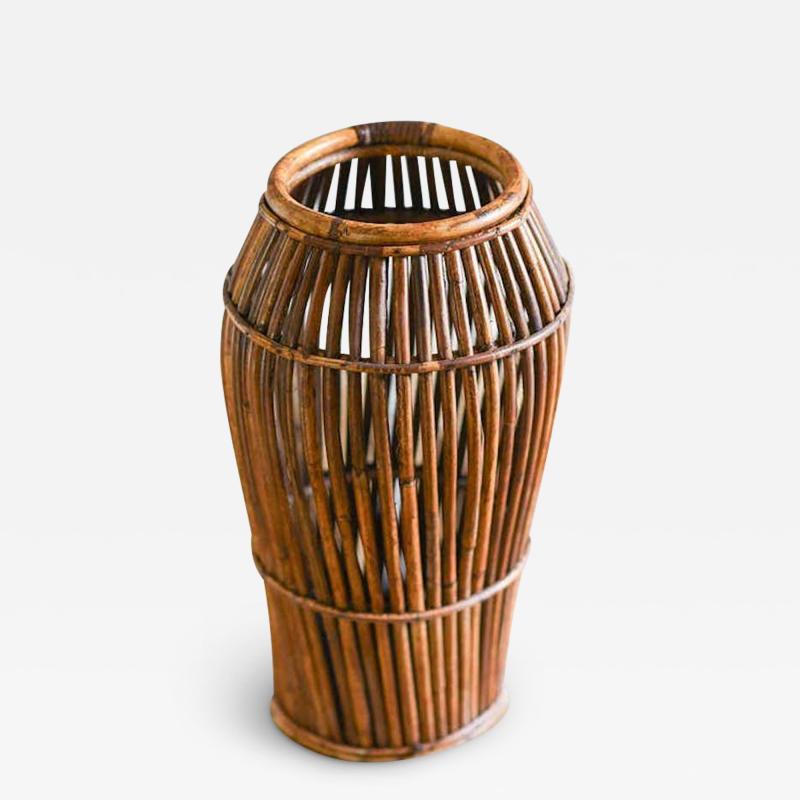  Vivai del Sud Vivai del Sud rattan umbrella stand Italy 1970s