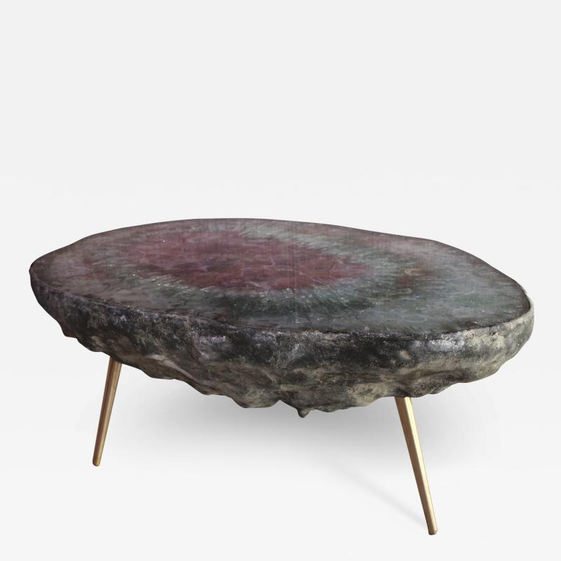  Von Pelt Von Pelt Atelier Contemporary Handmade Rare Geode Shape Meteorite Coffee Table