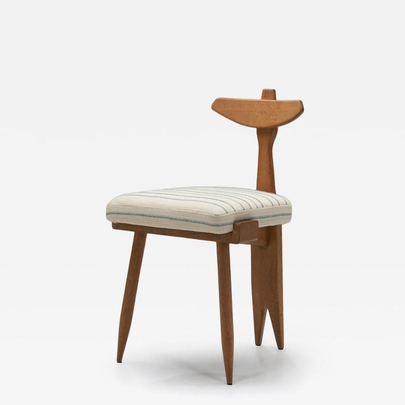  Votre Maison Guillerme et Chambron Oak Tripod Stool for Votre Maison France ca 1950s