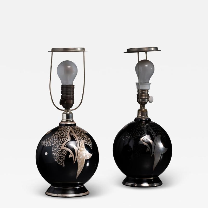  WMF Ikora Set of 2 Art Deco table lamps