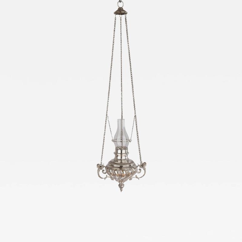  WMF W rttembergische Metallwarenfabrik W M F Large German silver plated hanging lantern by WMF