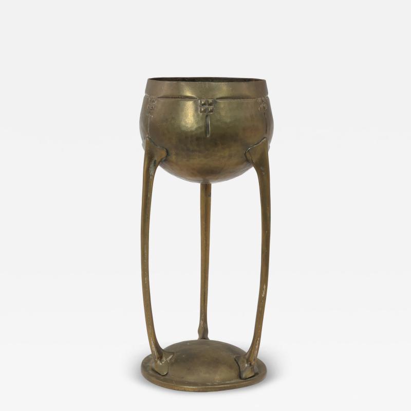  WMF W rttembergische Metallwarenfabrik W M F W Mf A Hand Beaten Brass Chalice the Bowl Raised on Three Organic Supports